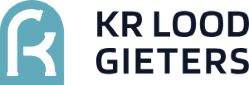 Het logo van KR loodgieters- en installatiebedrijf, uw loodgieter voor in Boxtel